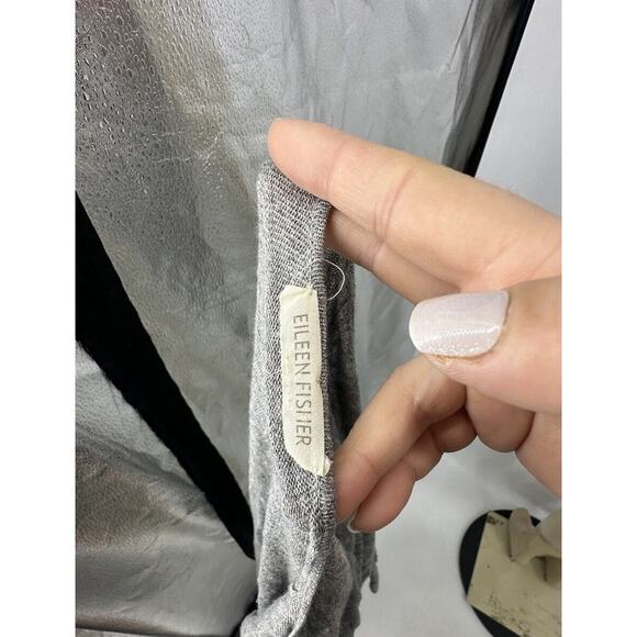 Eileen Fisher Small ? Women Open Front Linen Blend Sweater Cardigan PS1 - Picture 4 of 8